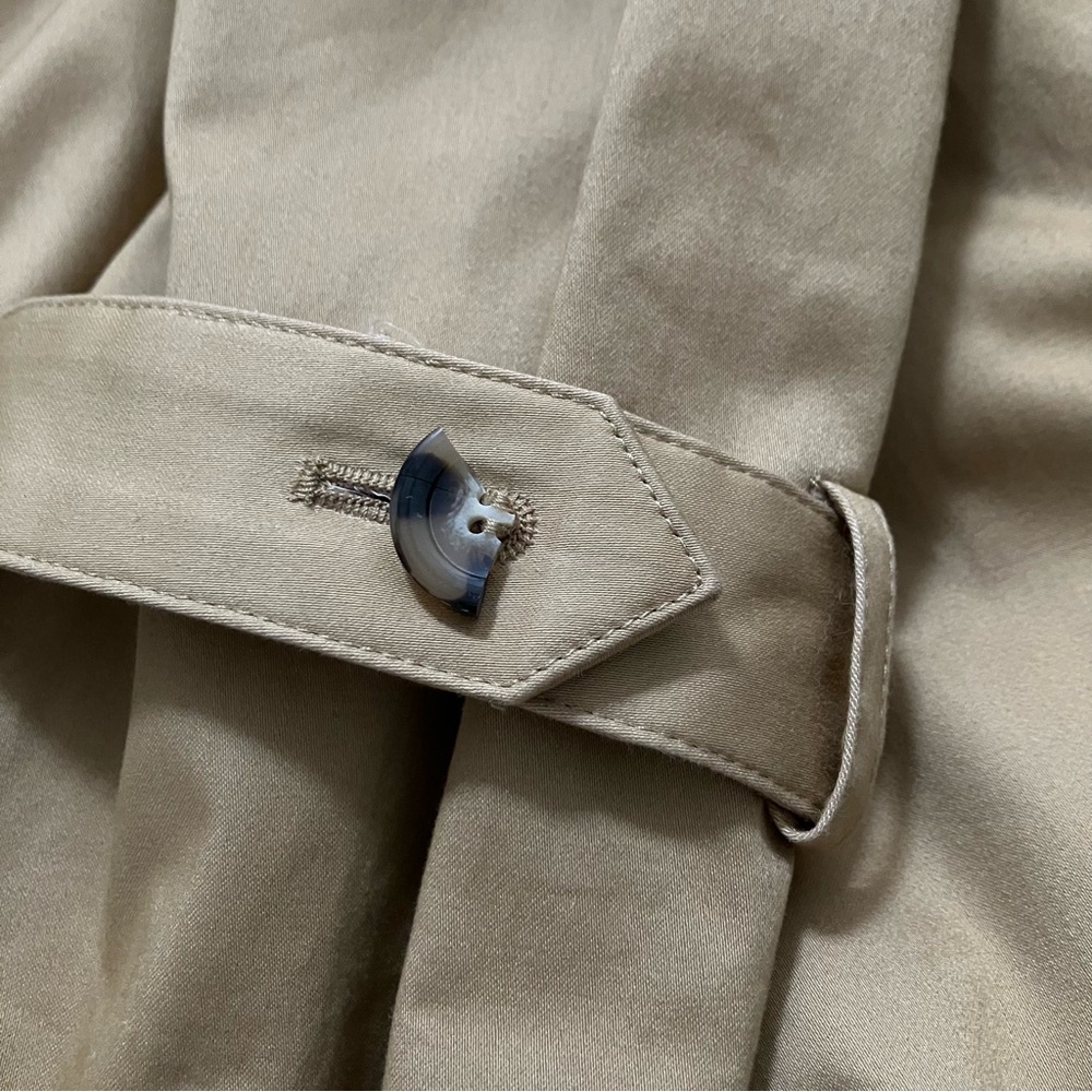 Favorite Daughter The Charles Trench Coat Sand Khaki Tan Long Classic Belted M - Picture 14 of 14